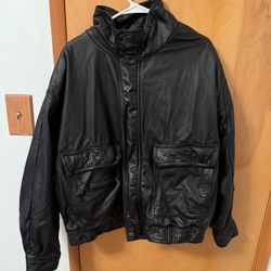 Mens Members Only Brown Leather Jacket Size XL Vintage Motorcycle Classic Rider No flaws