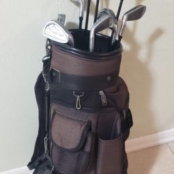 Golf bag  includes Golf Clubs