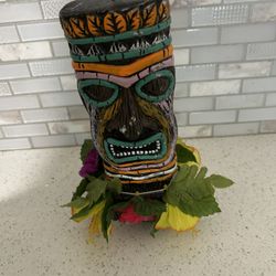 Tiki  Statue Candle—colorful 