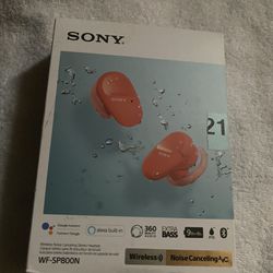 SONY WF-SP800N Truly Wireless Sports In-Ear Noise Canceling Headphones with Mic For Phone Call And Alexa Voice Control, ORANGE 