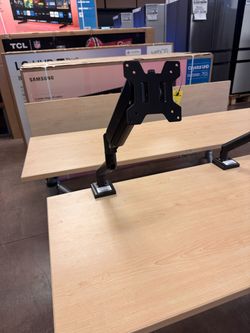 Monitor Desk Mount with Arm and Clamp Mount for 17-Inch to 38" Monitors Black