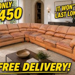 FREE DELIVERY!!!!  Creative Leather Sectional Couch – Large Corner Sofa