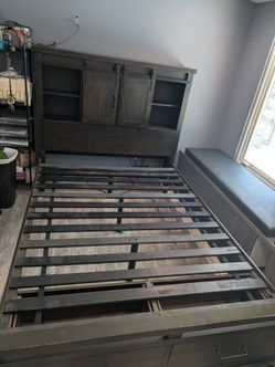 Rustic Brown Queen bed