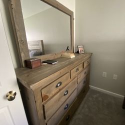 Rustic Dresser With Mirror