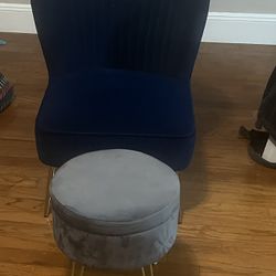 Small Chair And Ottoman