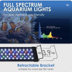 Aquarium Light, 18W for 18–24 Inches Tank , 7/24 Auto On/ OFF