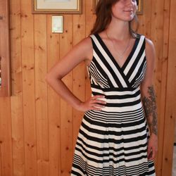 Black and white Striped Dress Size 4. 