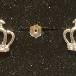 Crown Silver Earrings S925