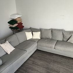 L-Shaped sectional fabric Couch 