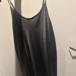 Black Leopard Night Dress 