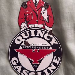 Porcelain Gas ⛽️ Sign Quincy Gasoline 