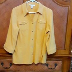 Velvet like fabric can be worn as a jacket size PL, By JM