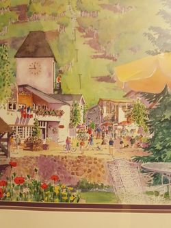 big framed picture of memories of vail by fine arts
