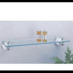 New! Open Box! Gatco Franciscan Glass Shelf, Chrome