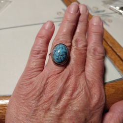 Turquoise/Silver Ring