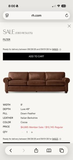 Restoration Hardware Couch