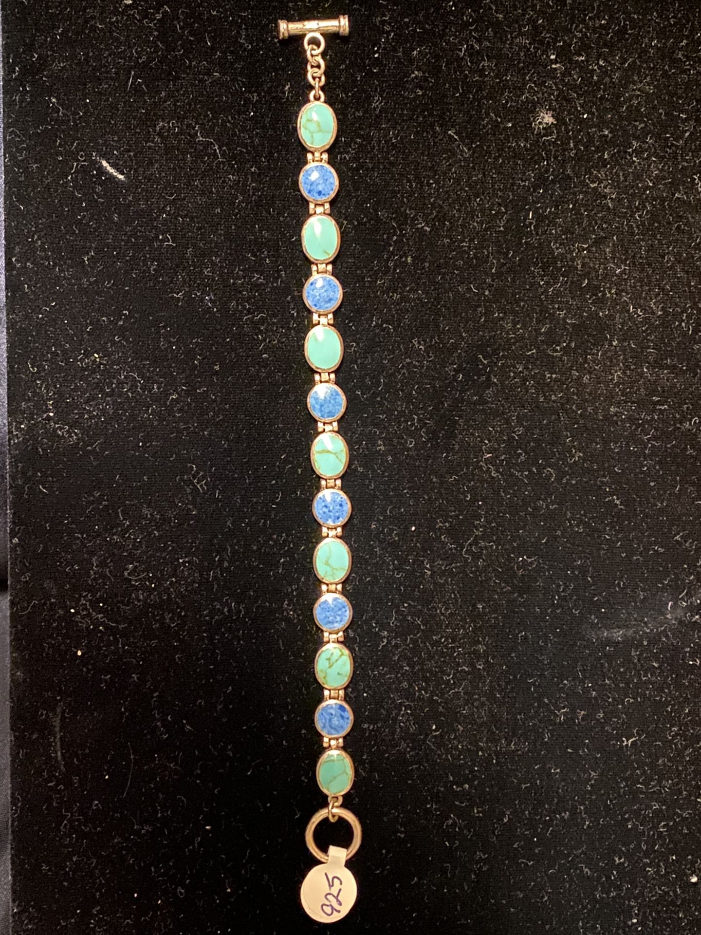 STERLING SILVER LAPIS and TURQUOISE BRACELET