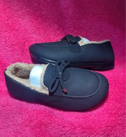 Black Sherpa-Lined Slip-On Loafers