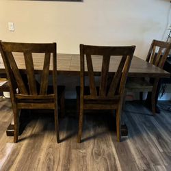 Beautiful wood table set