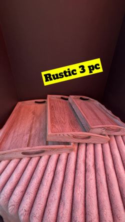 Rustic wooden trays. Set of 3. Ashlan & Fowler.