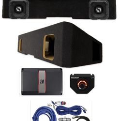 NEW BASS PACKAGE KICKER SOLO X 8” Installed GMC SIERRA CHEVY SILVERADO 2019-up