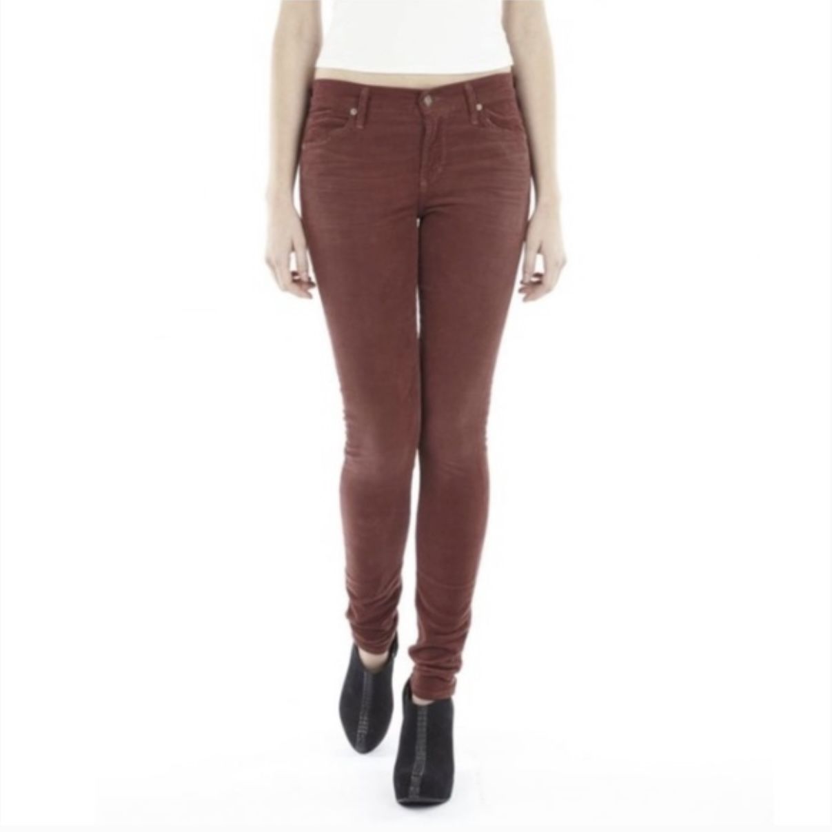 CITIZENS OF HUMANITY Brown Red Maroon Ava Lowrise Jeans 27