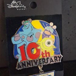 Disney-Pixar Monsters Inc 10th Anniversary Pin (LE 1000)