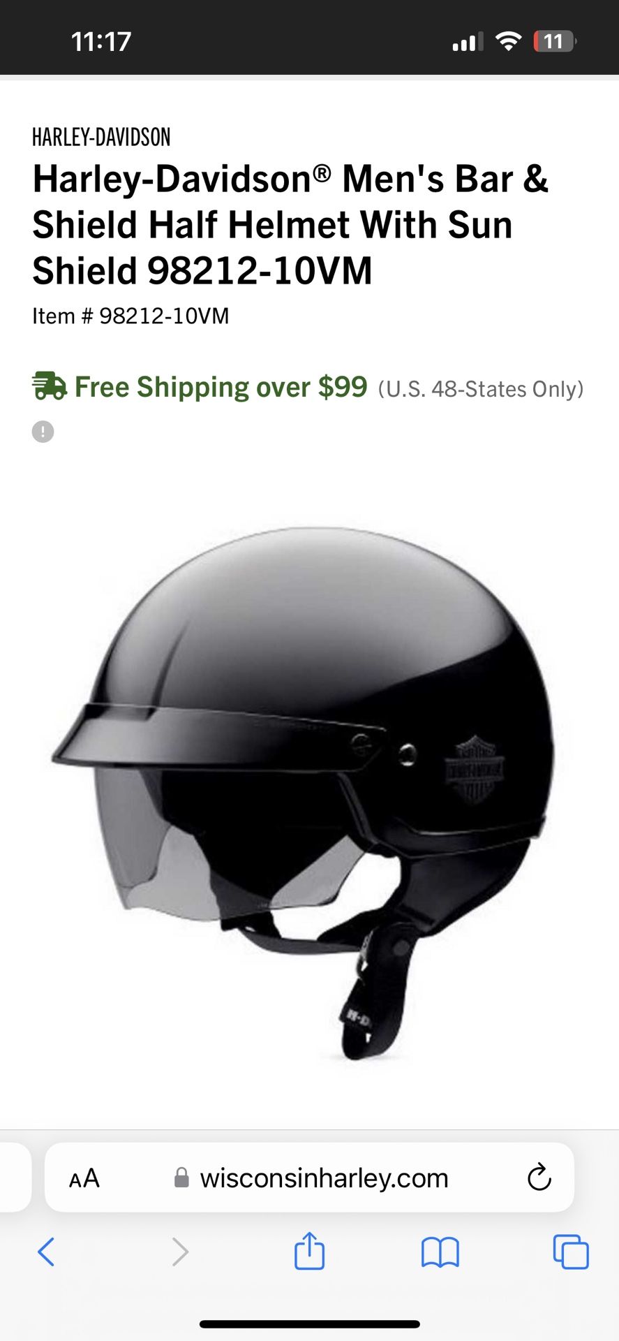 Harley-Davidson Motorcycle Helmet 