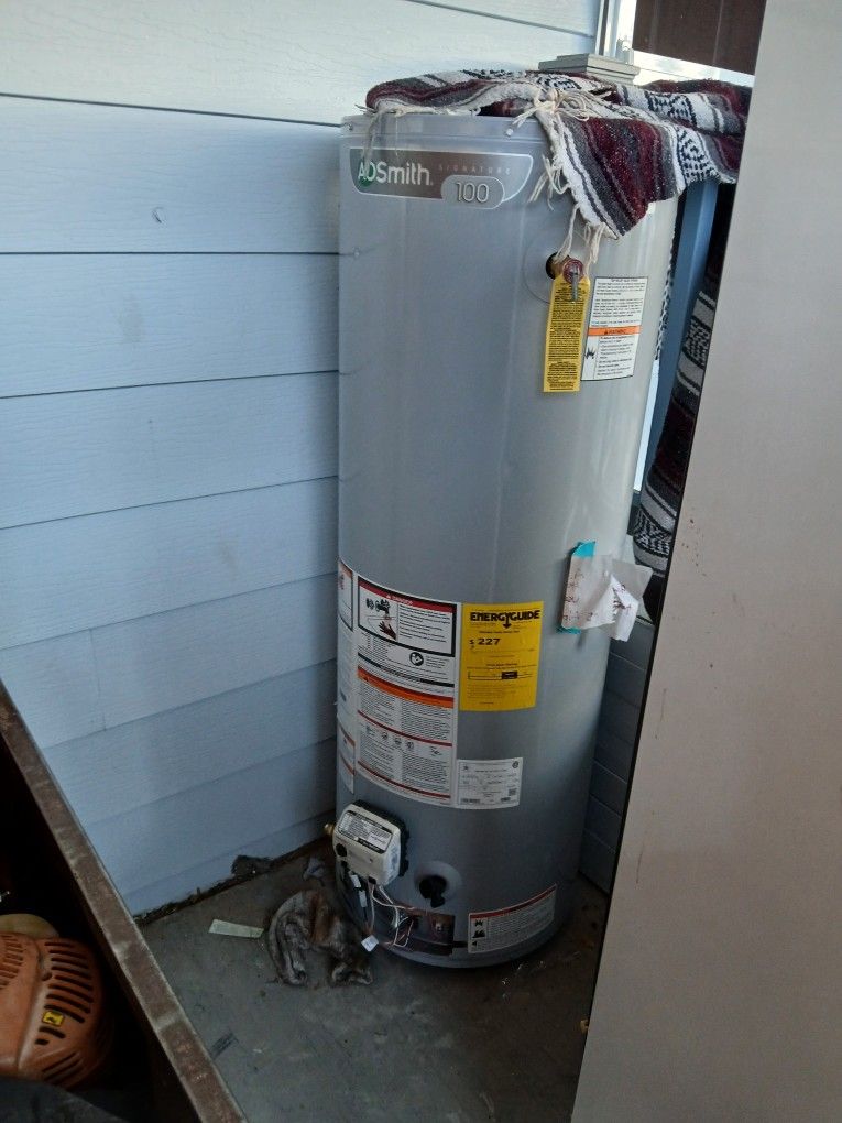 A.O. Smith Signature 100 40-Gallon Tall 9-year Warranty 40000-BTU Natural Gas Water Heater.