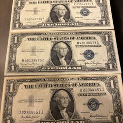 $1 From 1957 & 1935. (3) Bills