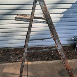 Antique Wooden Ladder 