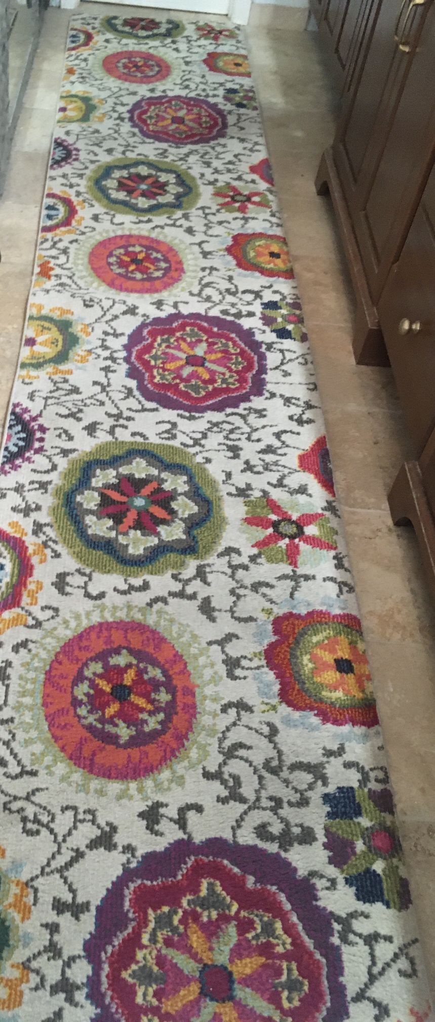 Rug Runner Colorful Boho Style 12’-0” Super long X 2’-2”wide