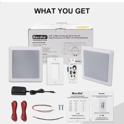 Herdio 5.25 Inch Bluetooth Ceiling Speakers