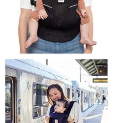 Ergobaby All Carry Positions Breathable Mesh Baby Carrier with Enhanced Lumbar Support & Airflow (7-45 Lb), Omni Breeze, Onyx Black