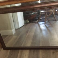 Antique Mirror 41 1/4L X 30H