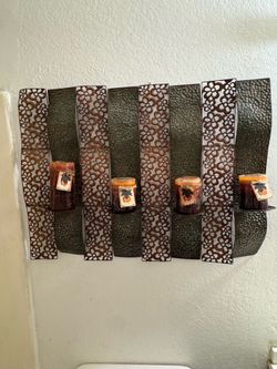 Iron wall decoration, candles not included