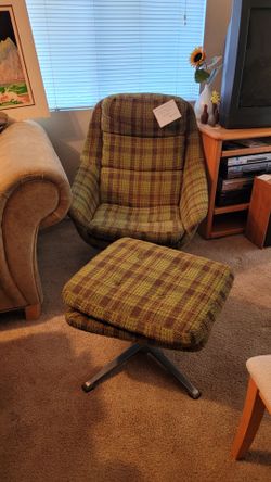 Multiply Mid century chairs and footsool