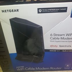 Netgear, Nighthawk AX6 Cable Modem & Router Combo