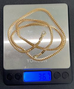 10k solid yellow gold Franco chain