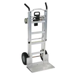 1000 lb. 3-In-1 Aluminum Assisted Hand Truck with Flat Free Wheels/cosco