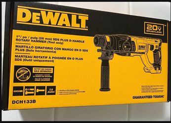 DEWALT 20V MAX Cordless Brushless 1 in. SDS Plus D-Handle Concrete and Masonry Rotary Hammer (Tool Only