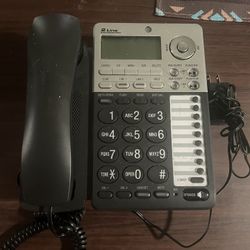 ATT 2 Line Speaker Phone And Answering Machine All In One Package 