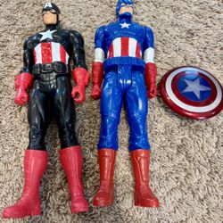Two Captain America Action Figures