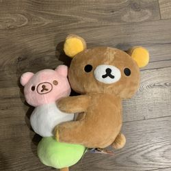 NEW Authentic Rilakkuma Bear on Botchan Dango 13” Plush