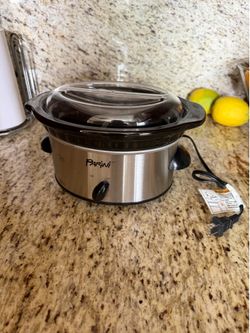 Slow cooker 16 oz each side.   Olla de cocción lenta