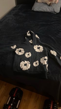 navy blue denim tears hoodie