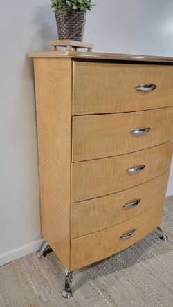 Retro MCM Style Maple Dresser