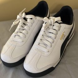 (LIKE NEW!!)PUMA Roma | White-Black Team Gold