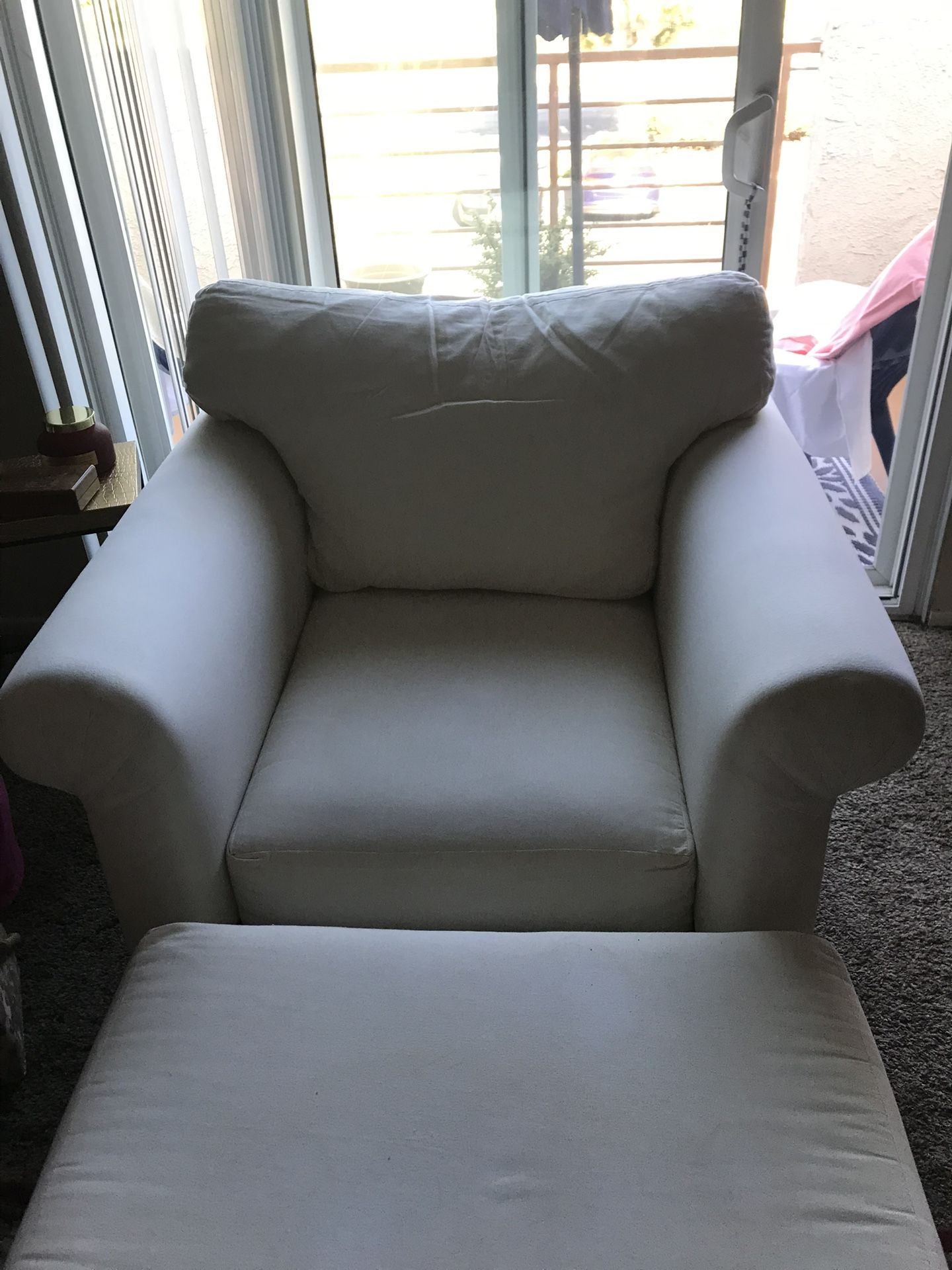 Over Sized Chair  With Ottoman 