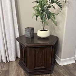 Vintage Hexagon side end table